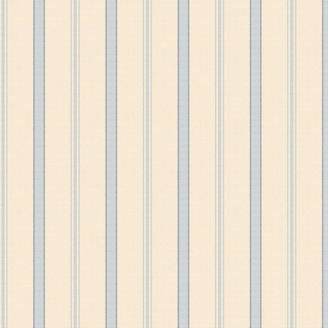 Porcelain cream fabric with fine blue-grey vertical stripes and subtle woven texture