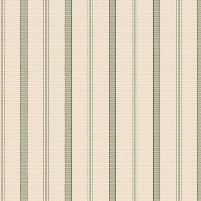 Pale cream textile with alternating muted sage-green vertical stripes and fine woven texture
