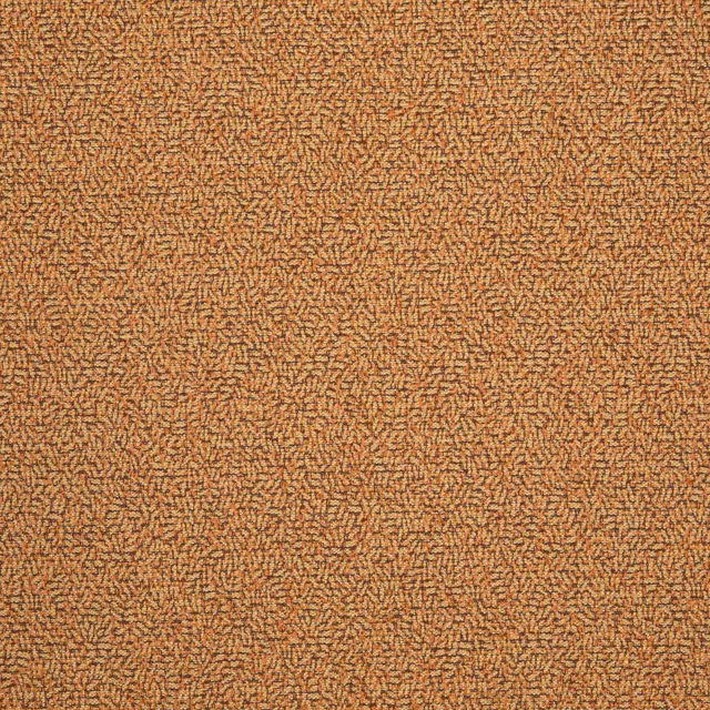 Close-up of warm terracotta woven fabric with dense broken-dash texture