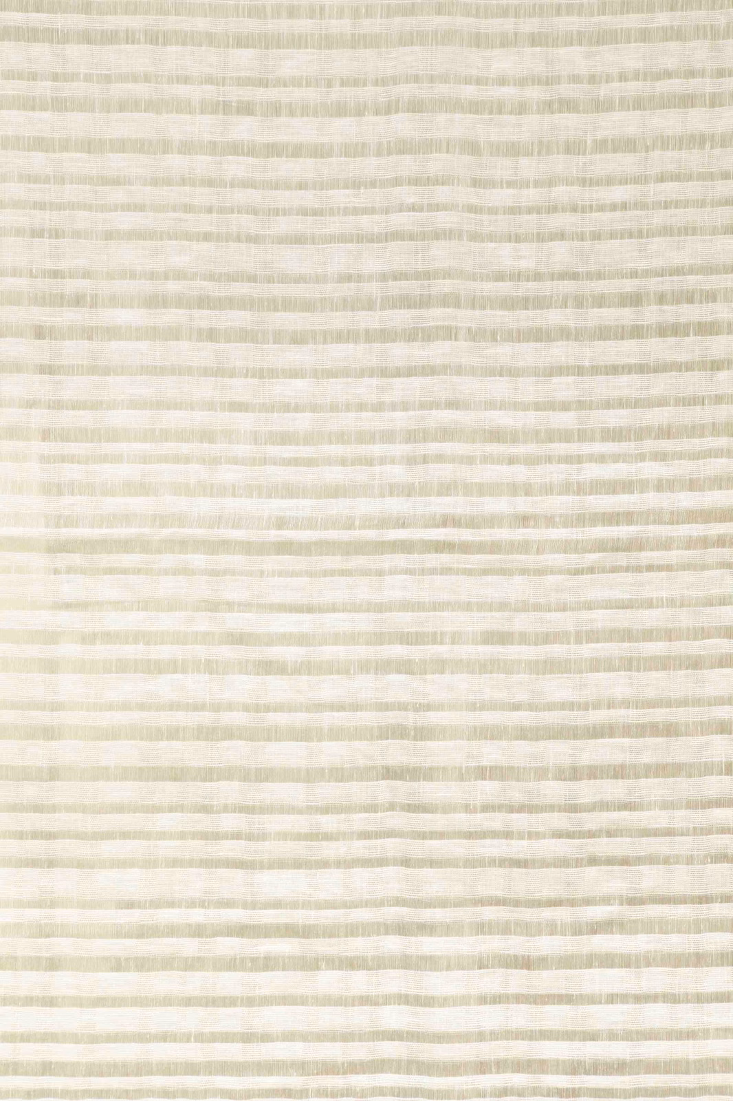 Pale ivory fabric with softly irregular beige horizontal stripes and a fine woven texture
