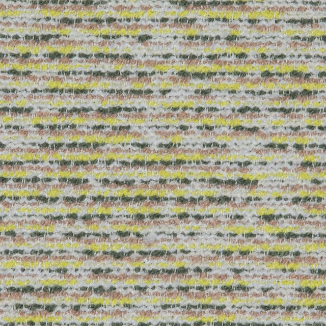 Bergamotte fabric with nubby cream, olive and pale yellow horizontal stripes
