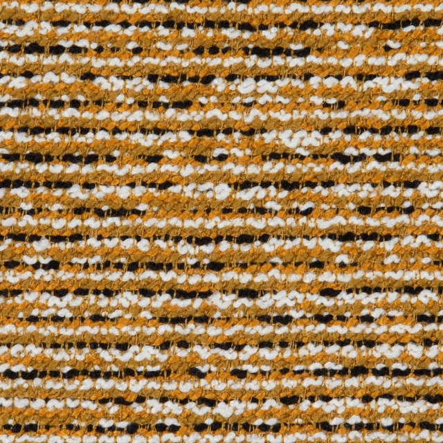 Chunky Sorgho Curcuma weave with ochre, ivory and dark brown horizontal yarns