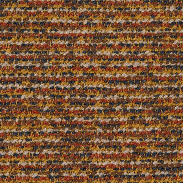 Close-up of ochre, rust, cream and charcoal horizontal textured weave