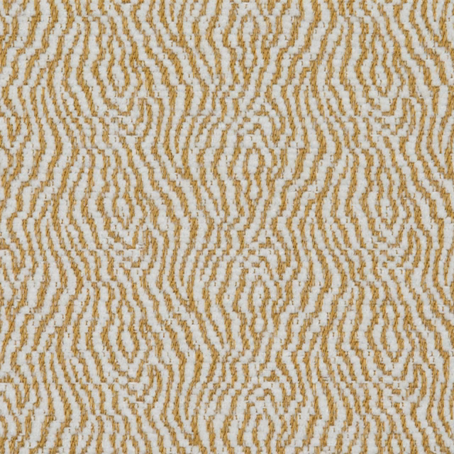 Cream woven fabric with irregular ochre-gold vertical organic lines