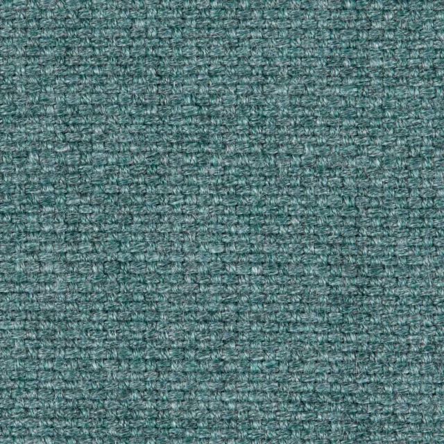 Close view of muted agave teal fabric with a nubby, irregular weave
