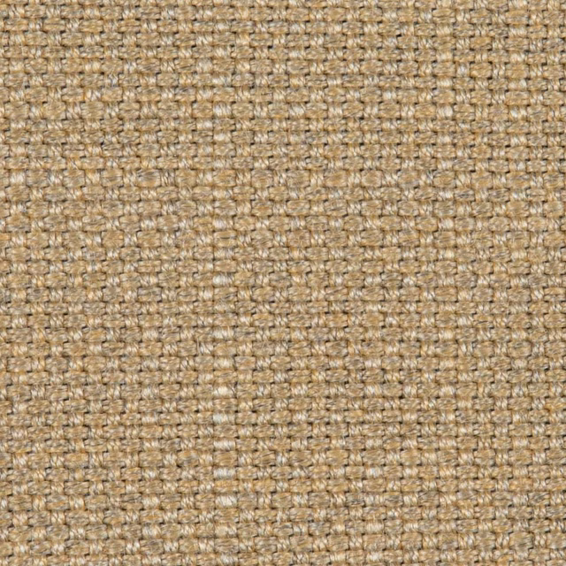 Close view of warm oat-beige woven textile with flecked horizontal texture