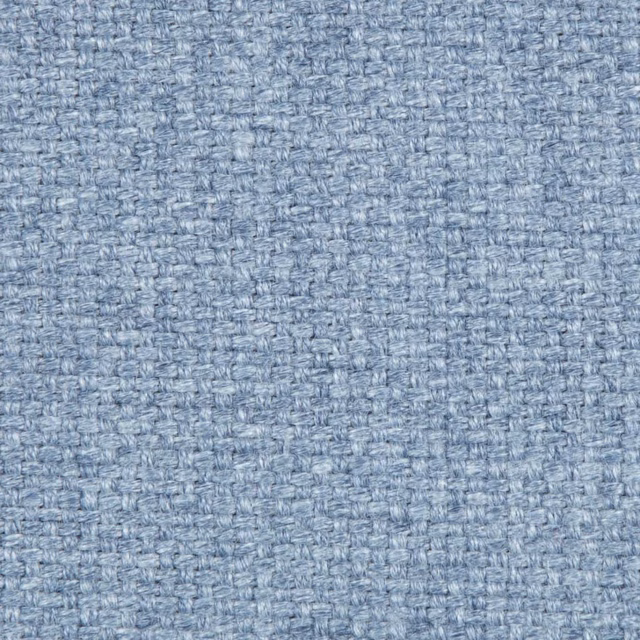 Close-up of Bleuet fabric showing a pale blue-grey, finely flecked woven texture