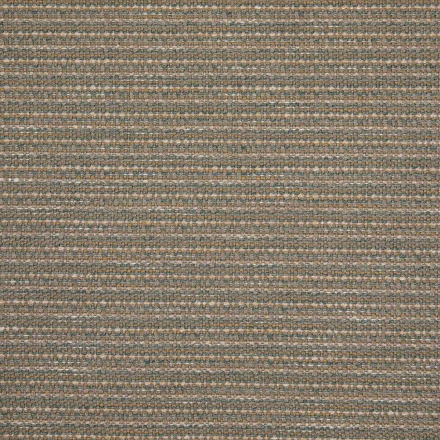 Muted agave green woven textile with fine taupe and brown horizontal texture