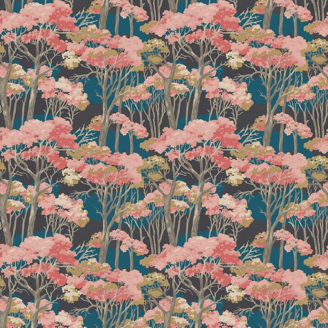 Arboreal Cerise fabric