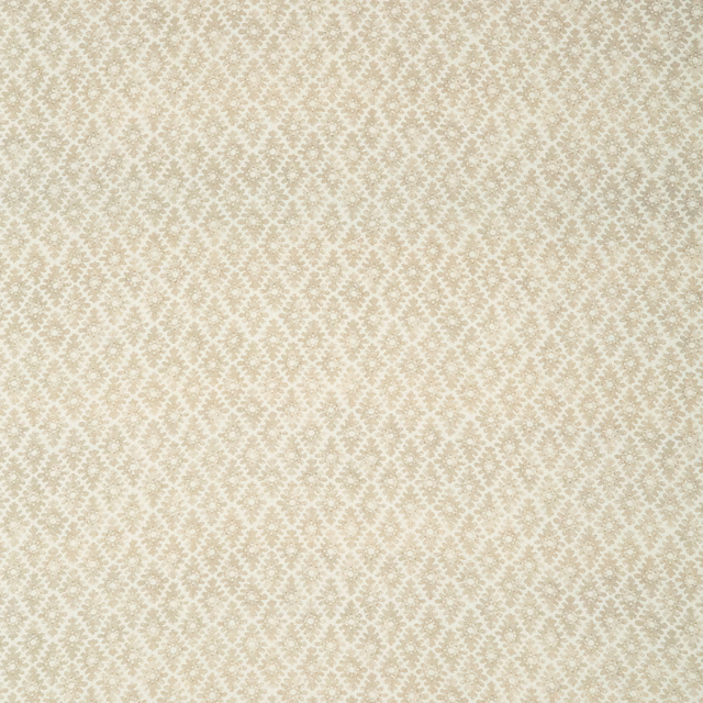 Pale almond fabric with a softly contrasting small floral damask weave