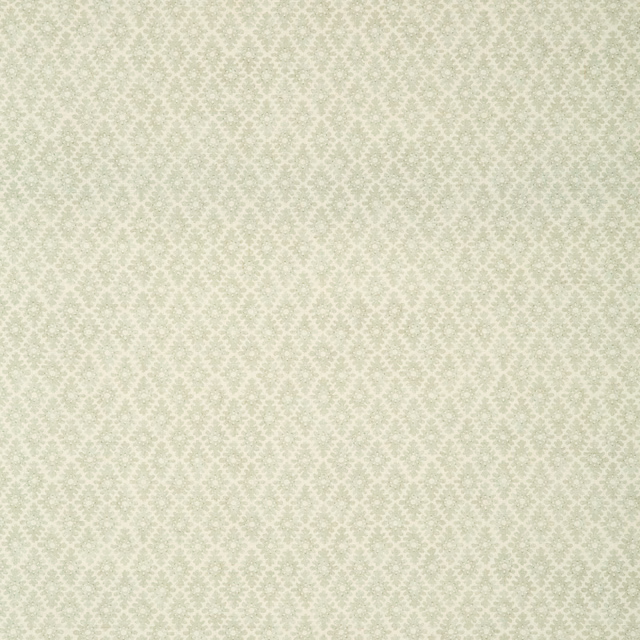 Pale sage-green fabric with a tiny textured botanical repeat