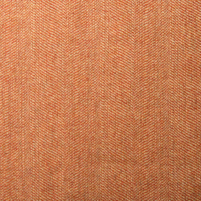 Warm coral-rust wool swatch with a fine tactile herringbone weave