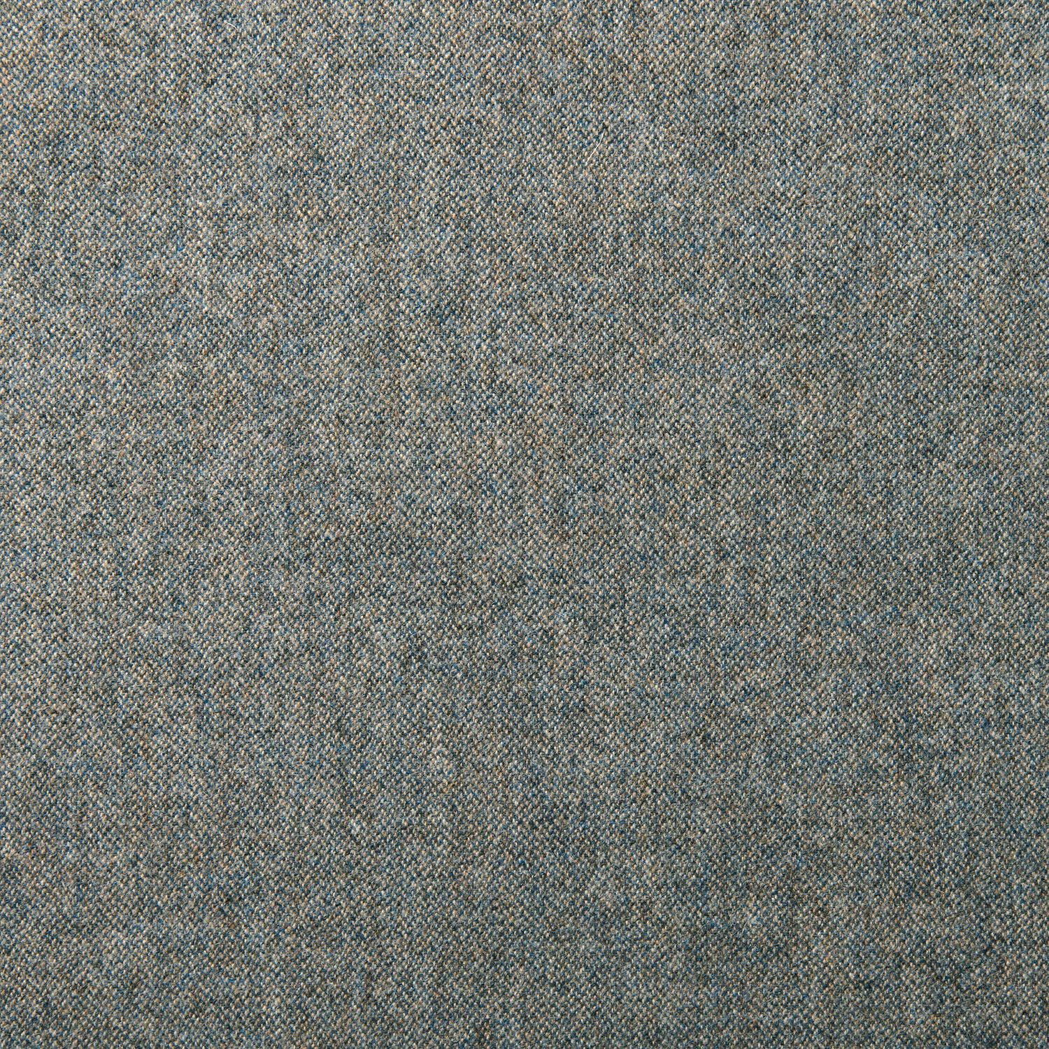 Close-up of muted denim blue wool weave with lilac and warm flecks