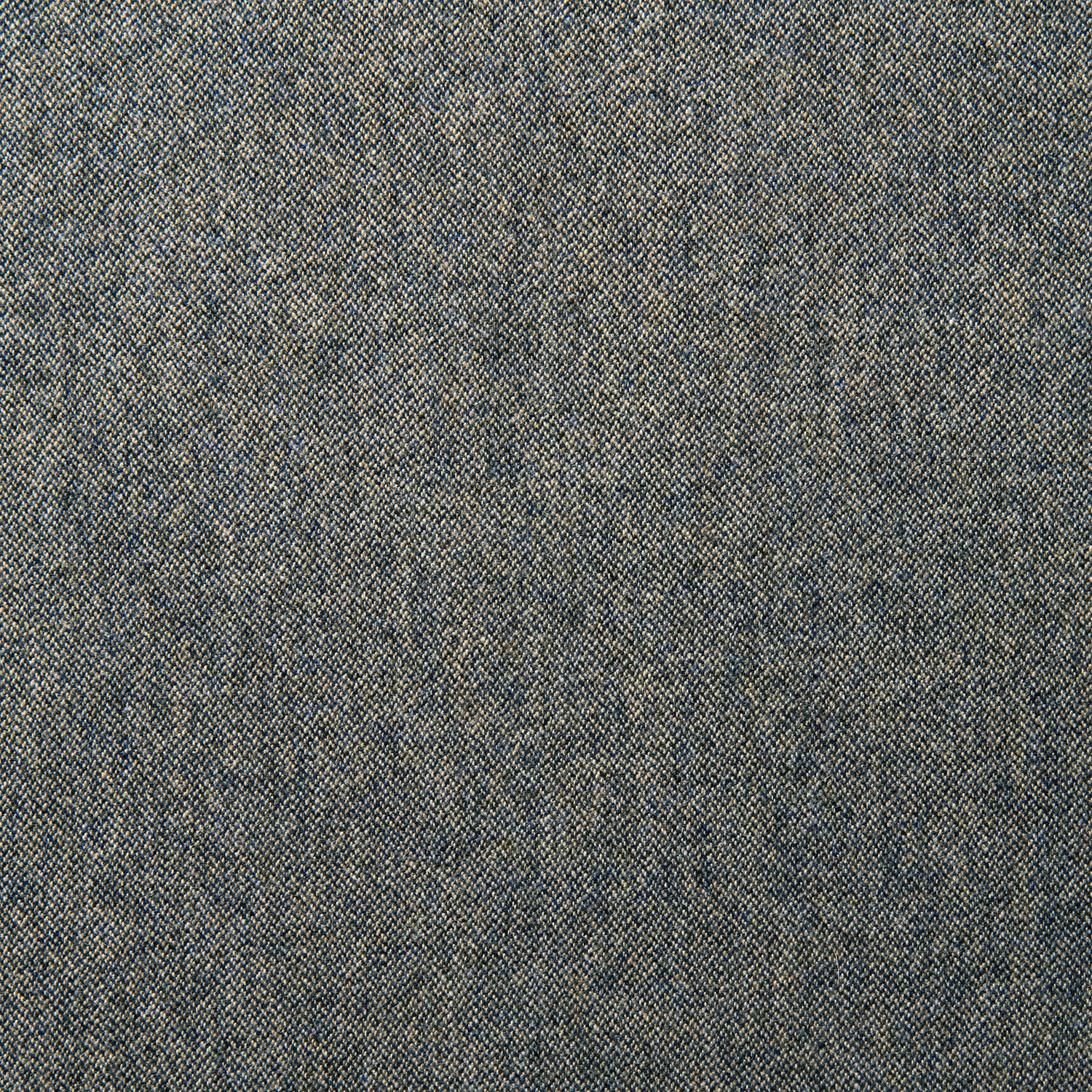 Close-up of muted indigo blue wool weave with fine grey and oat flecks