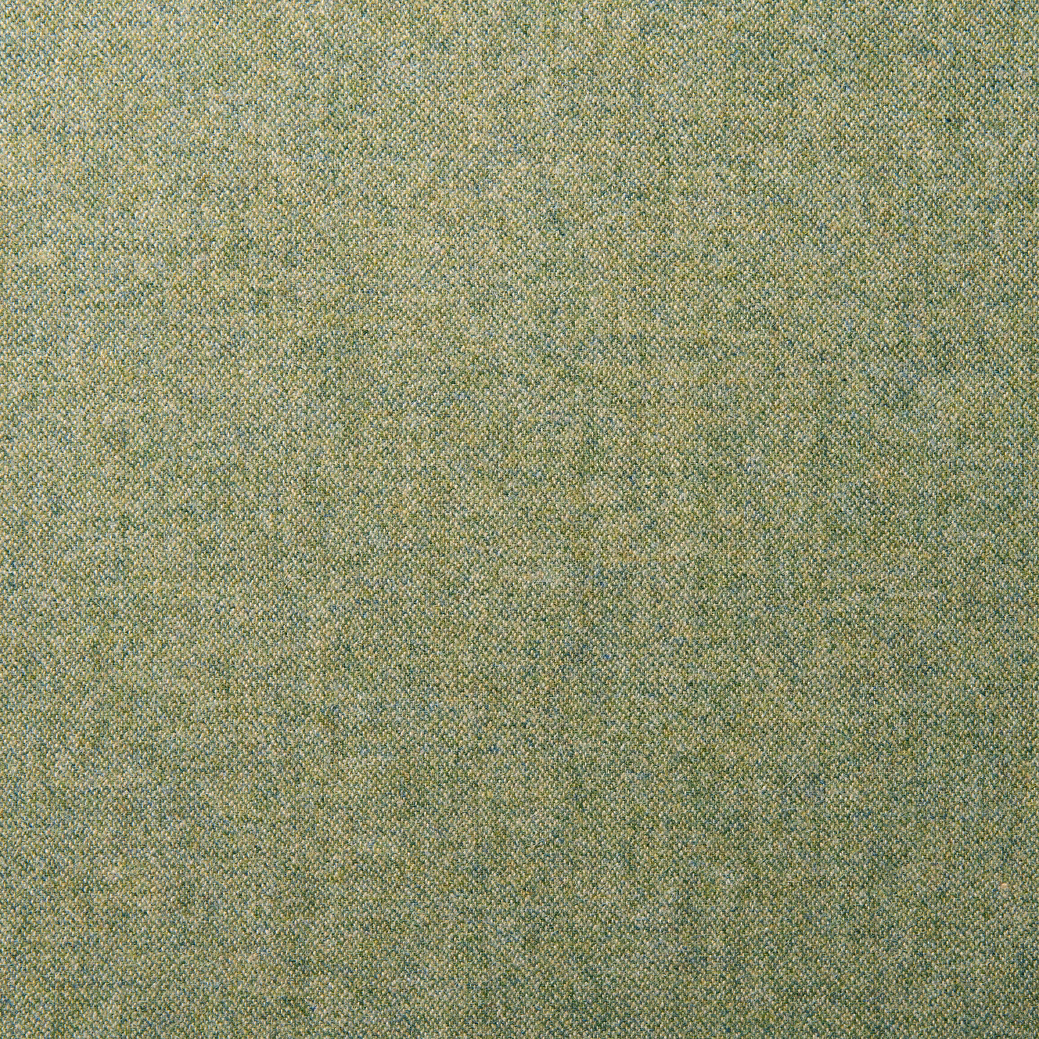 Close-up of lime green wool weave with fine aqua and blue flecks