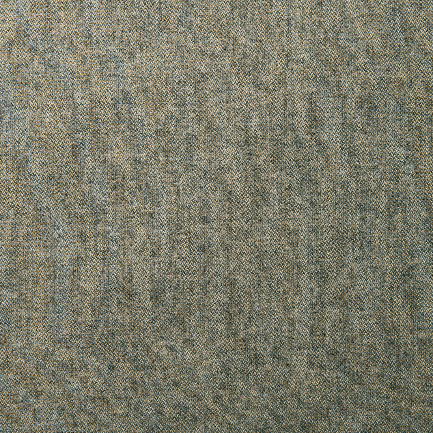Close-up of muted smoke-grey wool weave with fine taupe and olive flecks