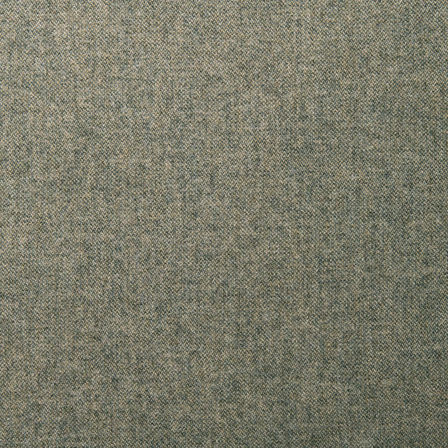 Close-up of muted smoke-grey wool weave with fine taupe and olive flecks