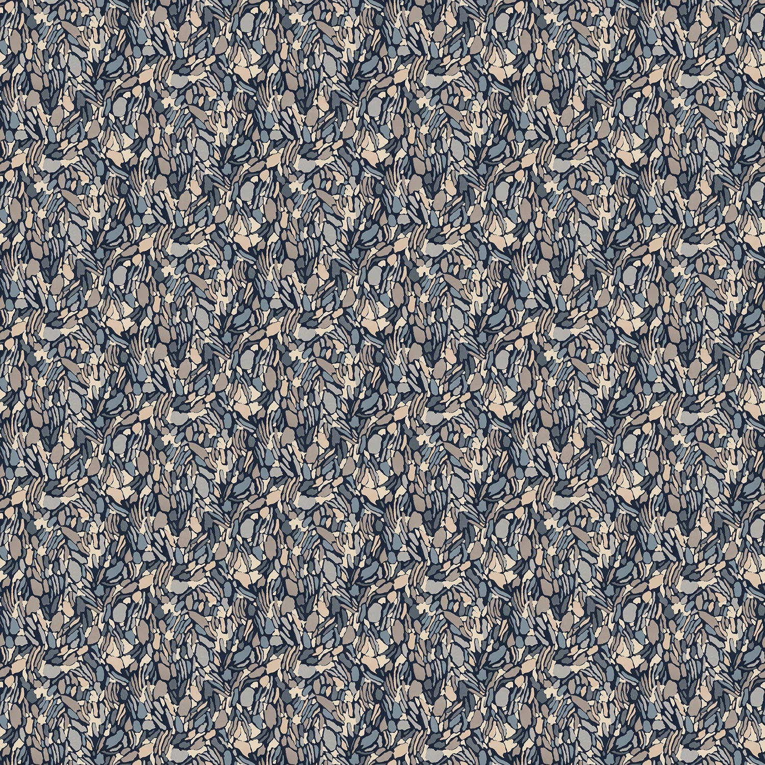 Chesil Beach Blue Granite fabric