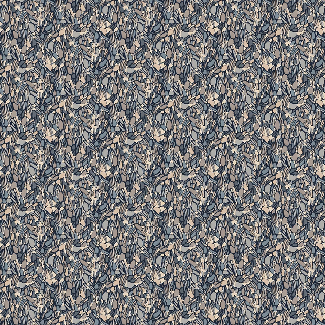 Chesil Beach Blue Granite fabric