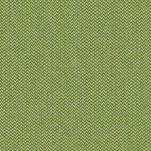 Fresh spring green herringbone woven fabric with small cream flecks