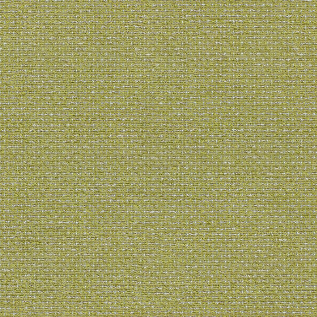 Close-up of chartreuse woven upholstery fabric with fine pale slubs and a subtle textured grain