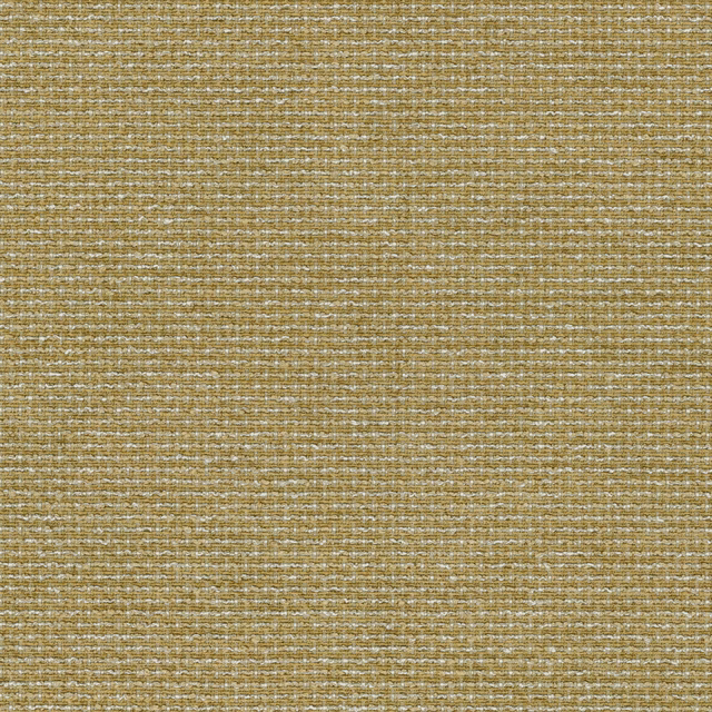 Close-up of muted mustard-gold ribbed upholstery weave with pale slubs