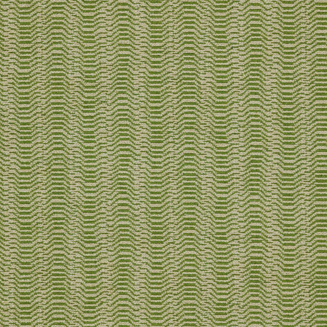 Fresh pear-green zigzag woven upholstery fabric with pale neutral ground