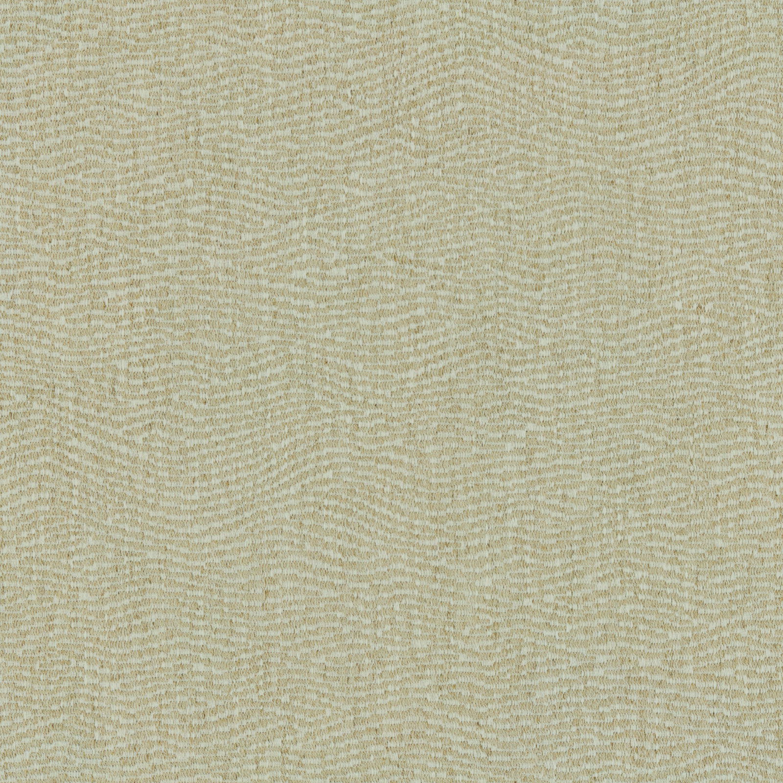 Close-up of soft oat-beige woven fabric with fine rippling texture