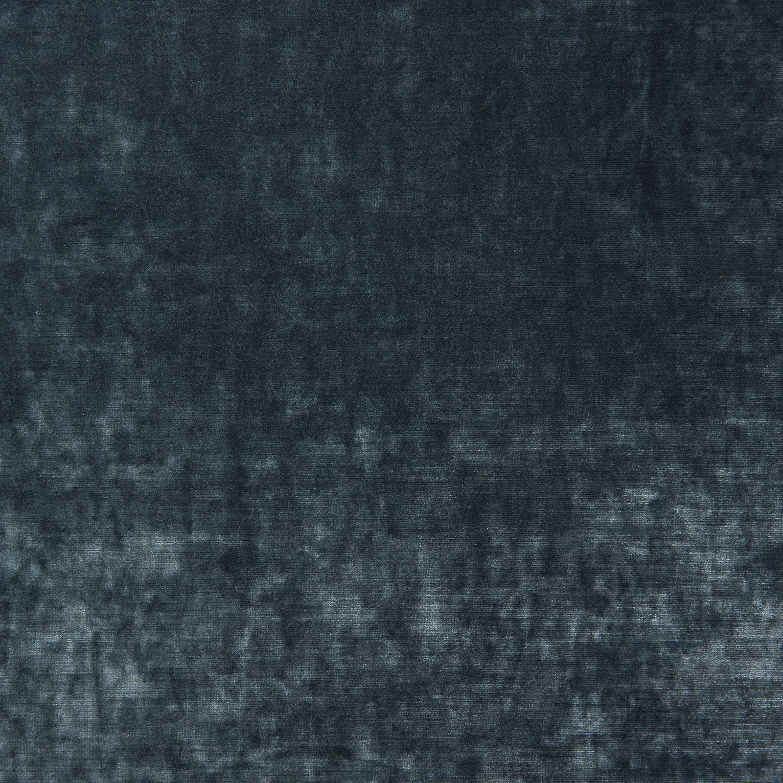 Deep Aegean blue velvet with smoky blue-grey mottling and softly brushed nap