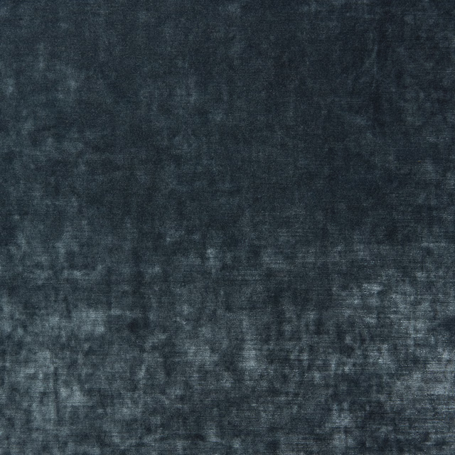 Deep Aegean blue velvet with smoky blue-grey mottling and softly brushed nap