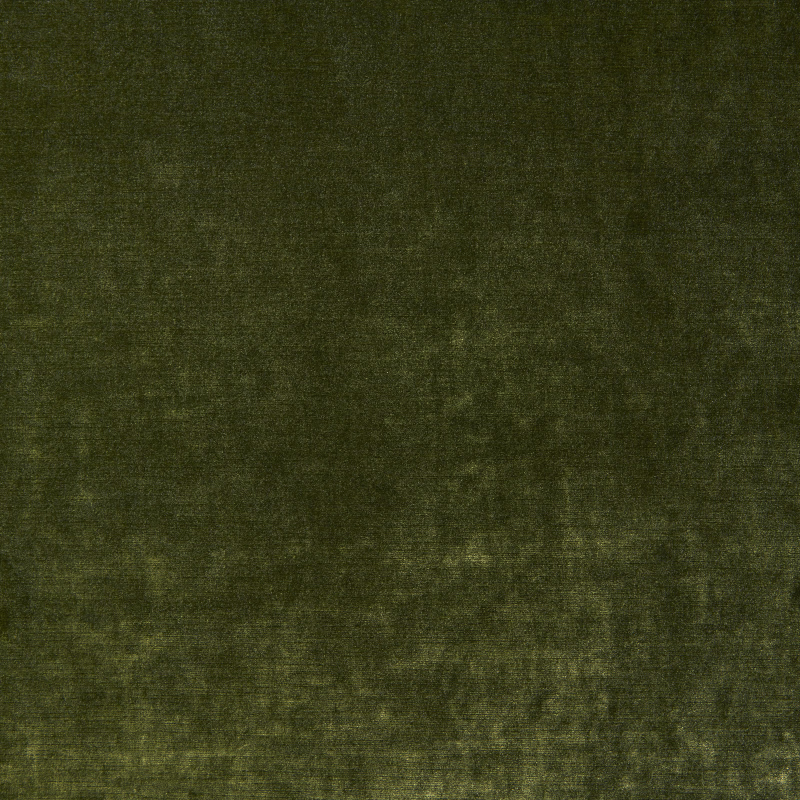 Close-up of deep olive green velvet with mottled, light-catching pile texture