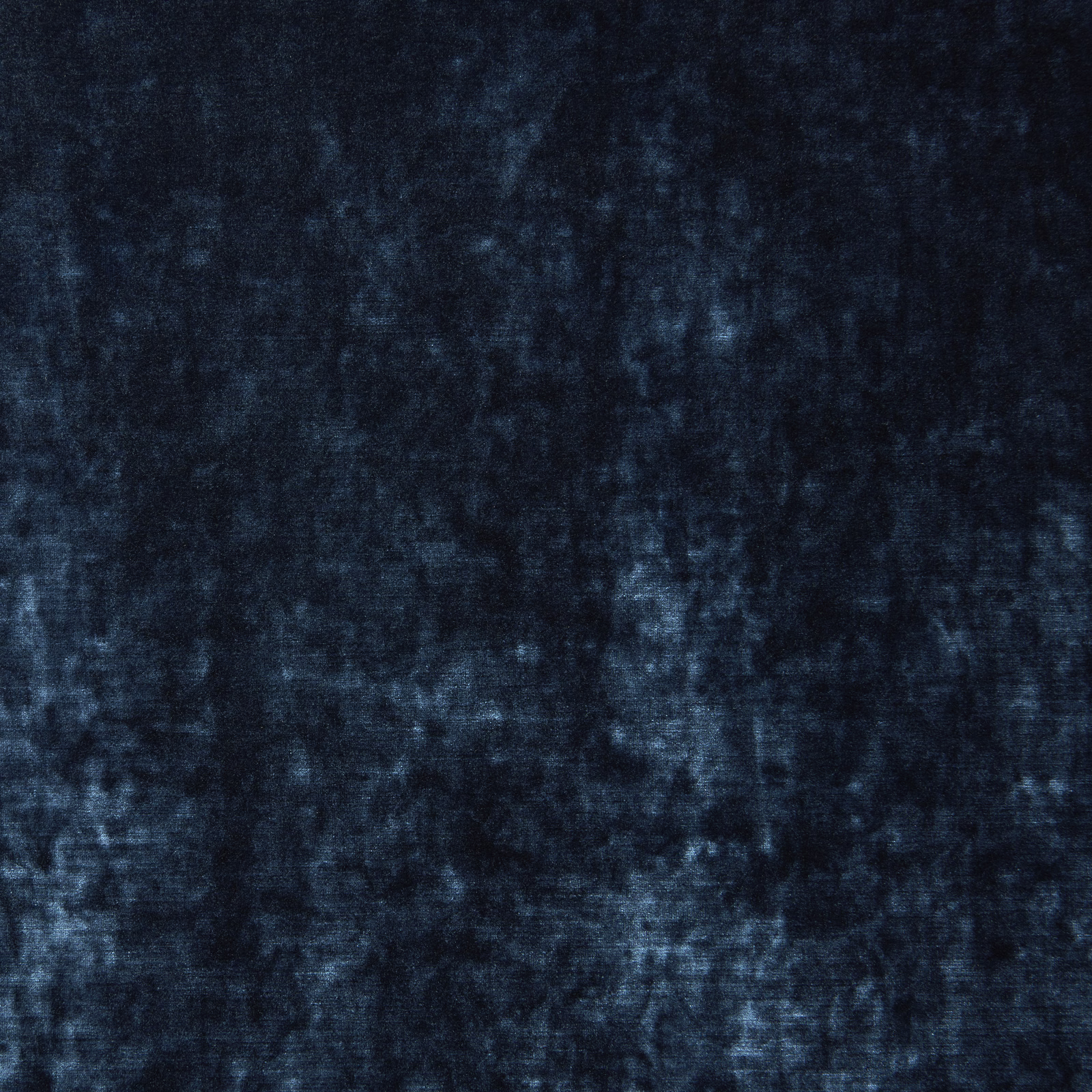 Deep Neptune blue velvet with smoky purple shading and directional nap
