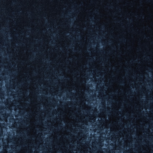Deep Neptune blue velvet with smoky purple shading and directional nap