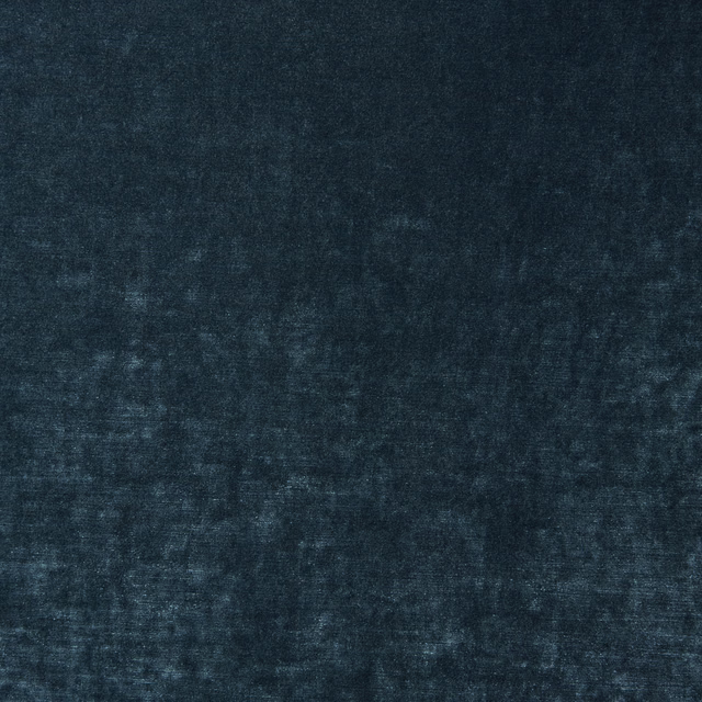 Deep ocean-blue velvet with softly mottled pile and cool blue-grey highlights