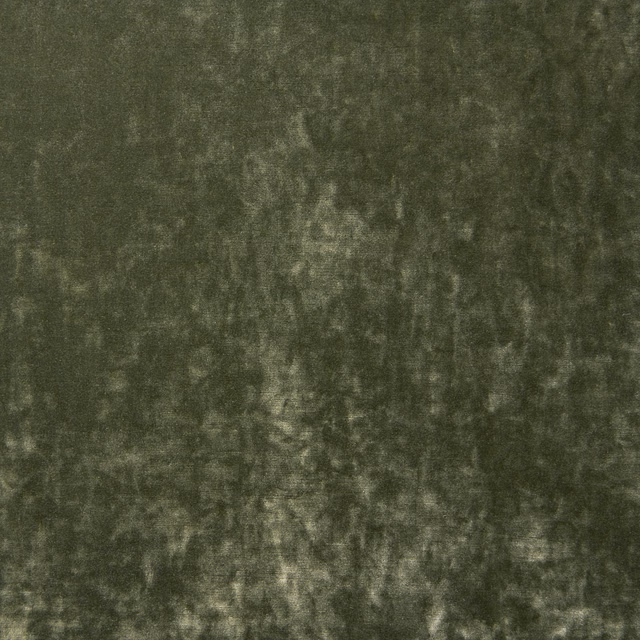 Dark sage green velvet with cloudy olive mottling and a softly brushed, light-catching pile