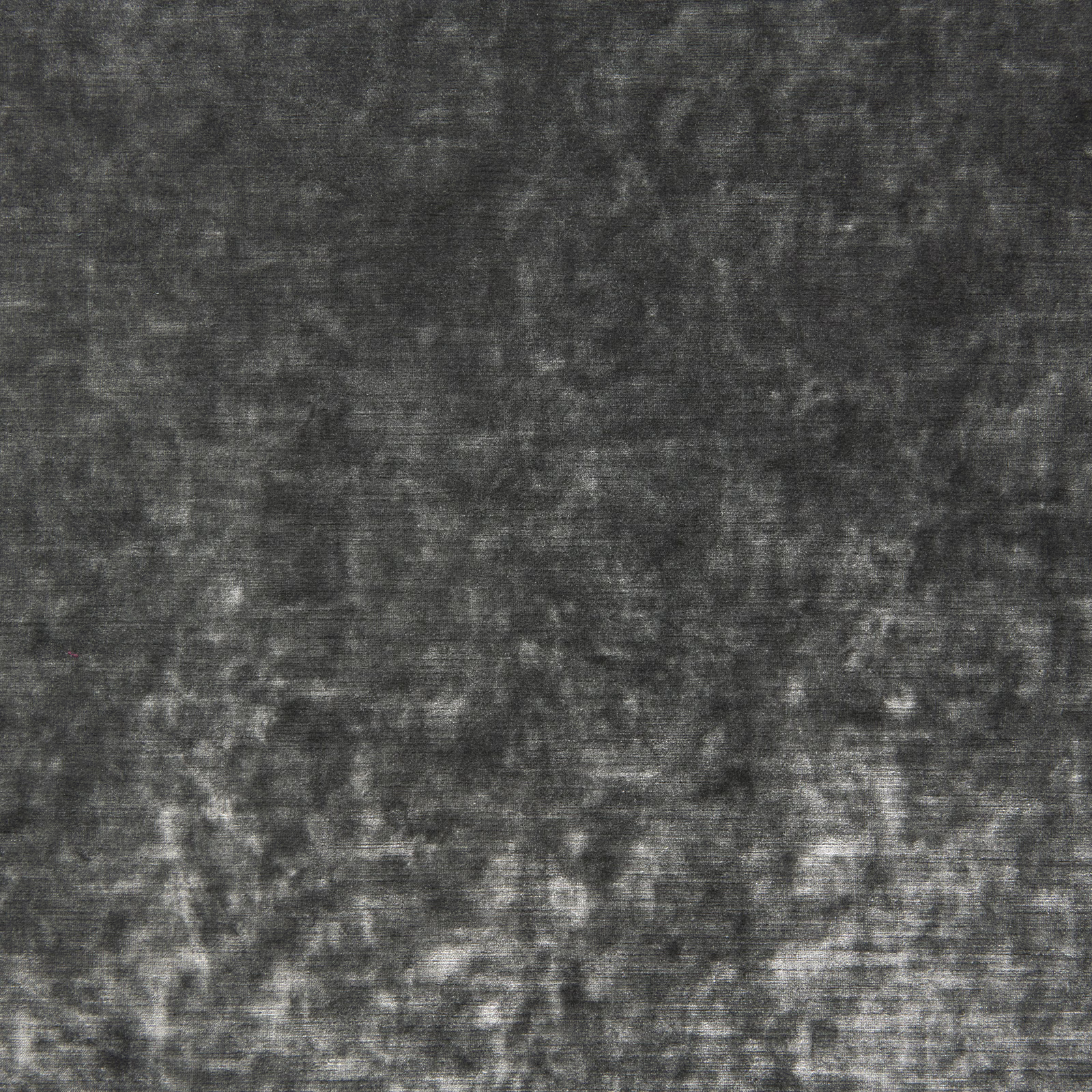 Charcoal stone-grey velvet with cloudy mottled shading and a softly brushed nap