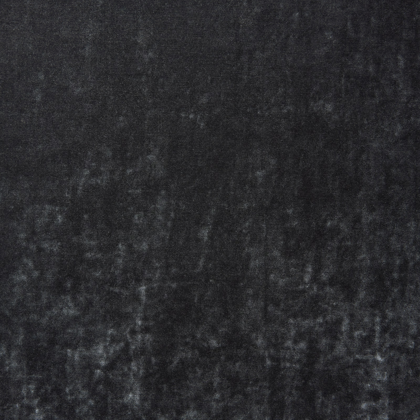 Near-black charcoal velvet with smoky grey nap variations across its plain surface
