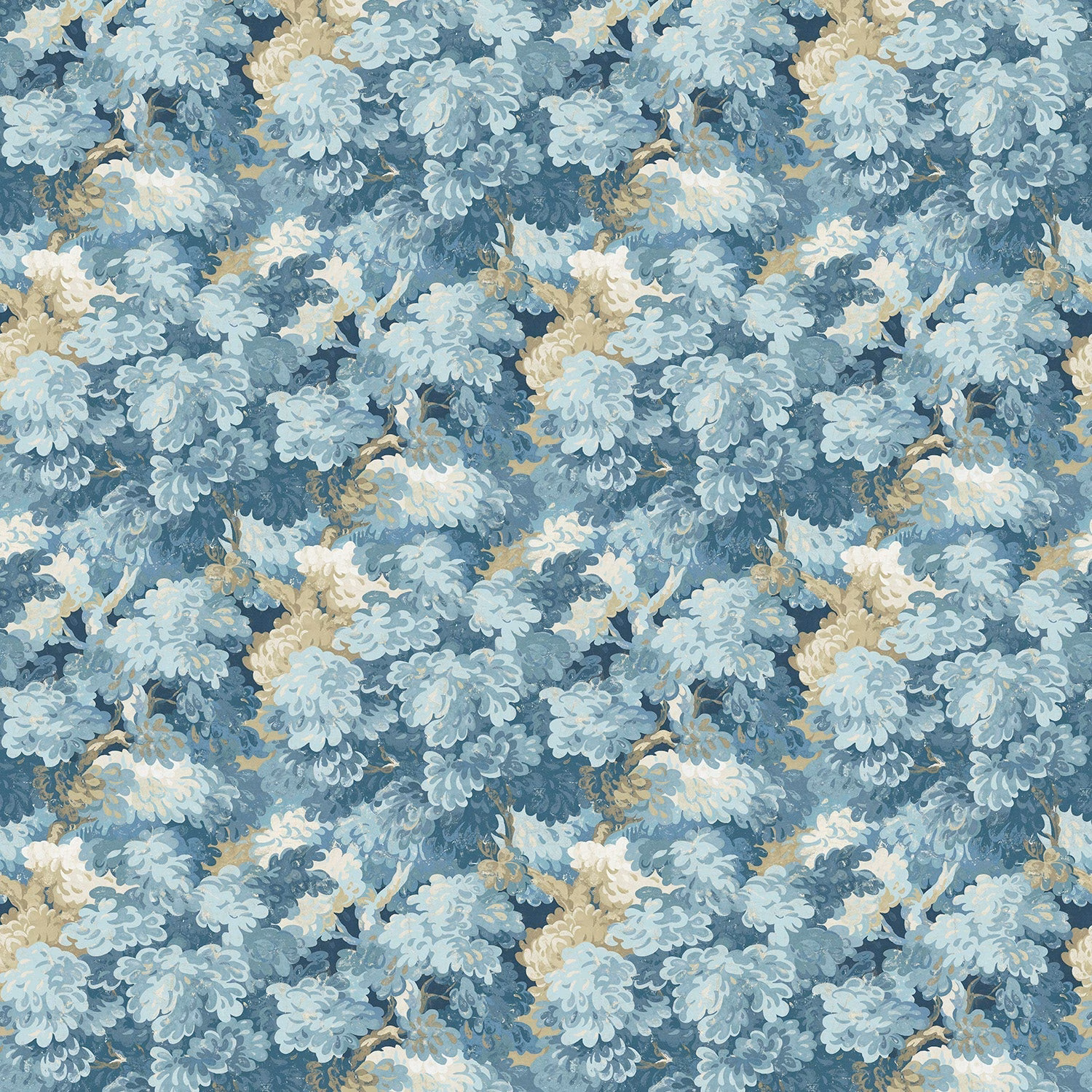 English Oak Cornflower fabric