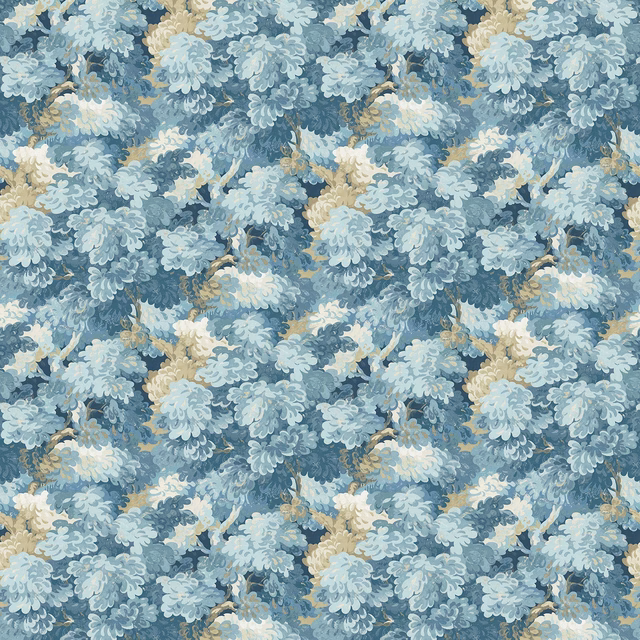 English Oak Cornflower fabric