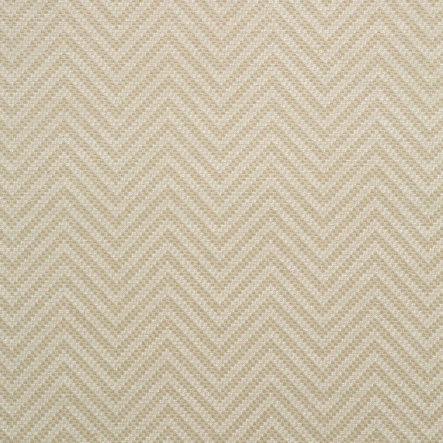 Warm ivory-beige woven swatch with repeating pale taupe chevrons and nubby texture