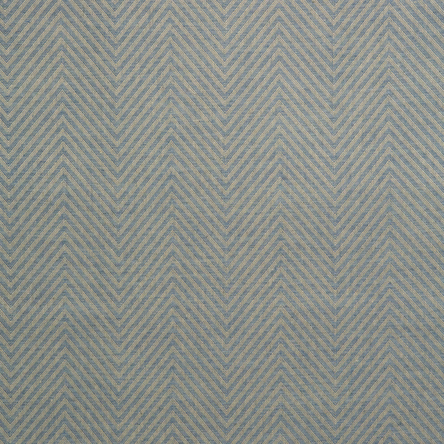 Muted cerulean blue woven fabric with a fine repeating chevron texture