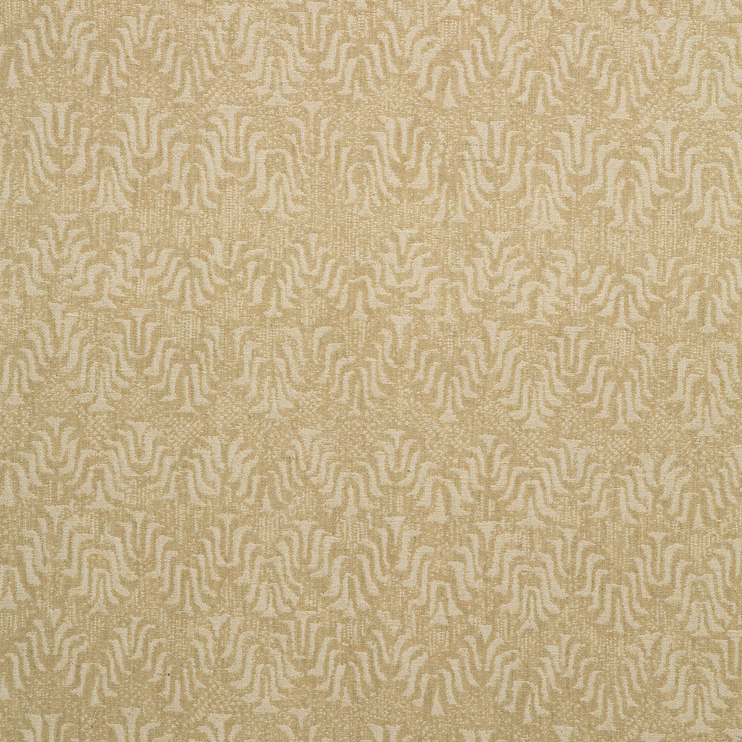 Warm natural beige woven ground with pale irregular abstract motifs