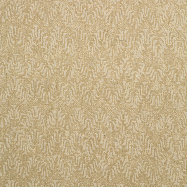Warm natural beige woven ground with pale irregular abstract motifs