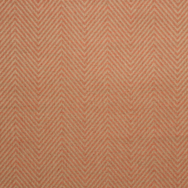 Warm terracotta woven fabric with fine tonal chevron stripes and subtle texture