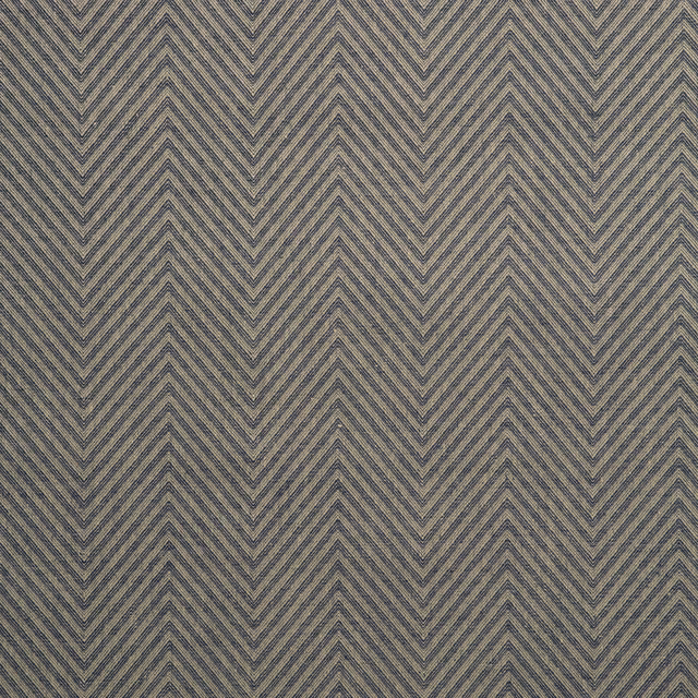 Muted navy and taupe herringbone chevron weave with a finely ribbed surface