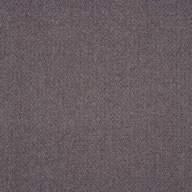 Dark aubergine fabric with a fine contrasting herringbone weave and subtle lilac flecks