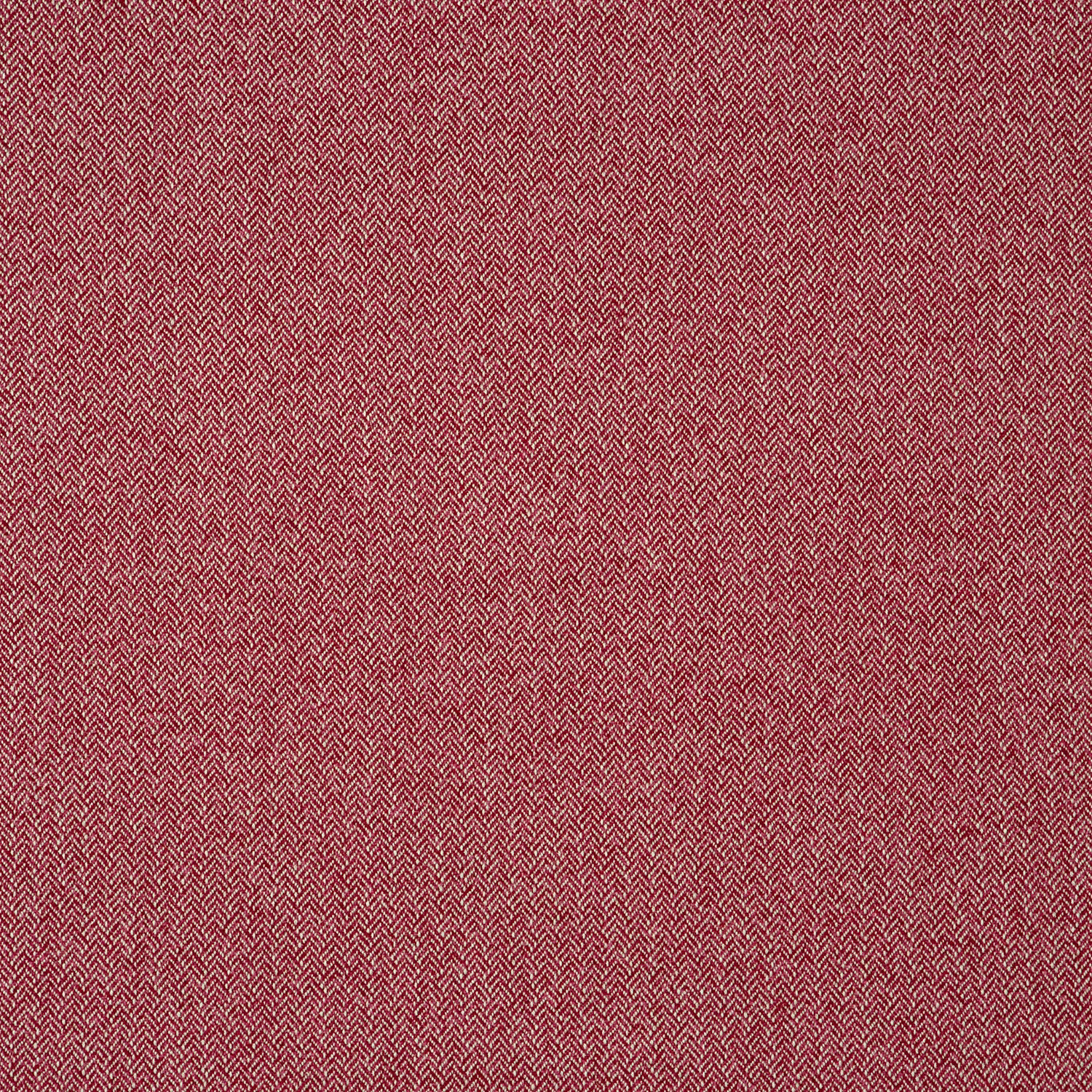 Deep cerise red fabric with fine pale pink herringbone weave and textured surface
