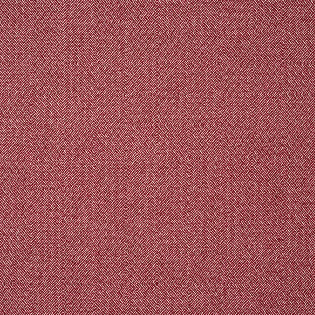 Deep cerise red fabric with fine pale pink herringbone weave and textured surface