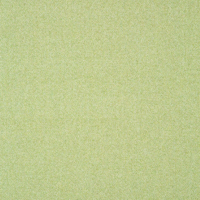 Pale lime-green herringbone weave with fine, softly flecked texture