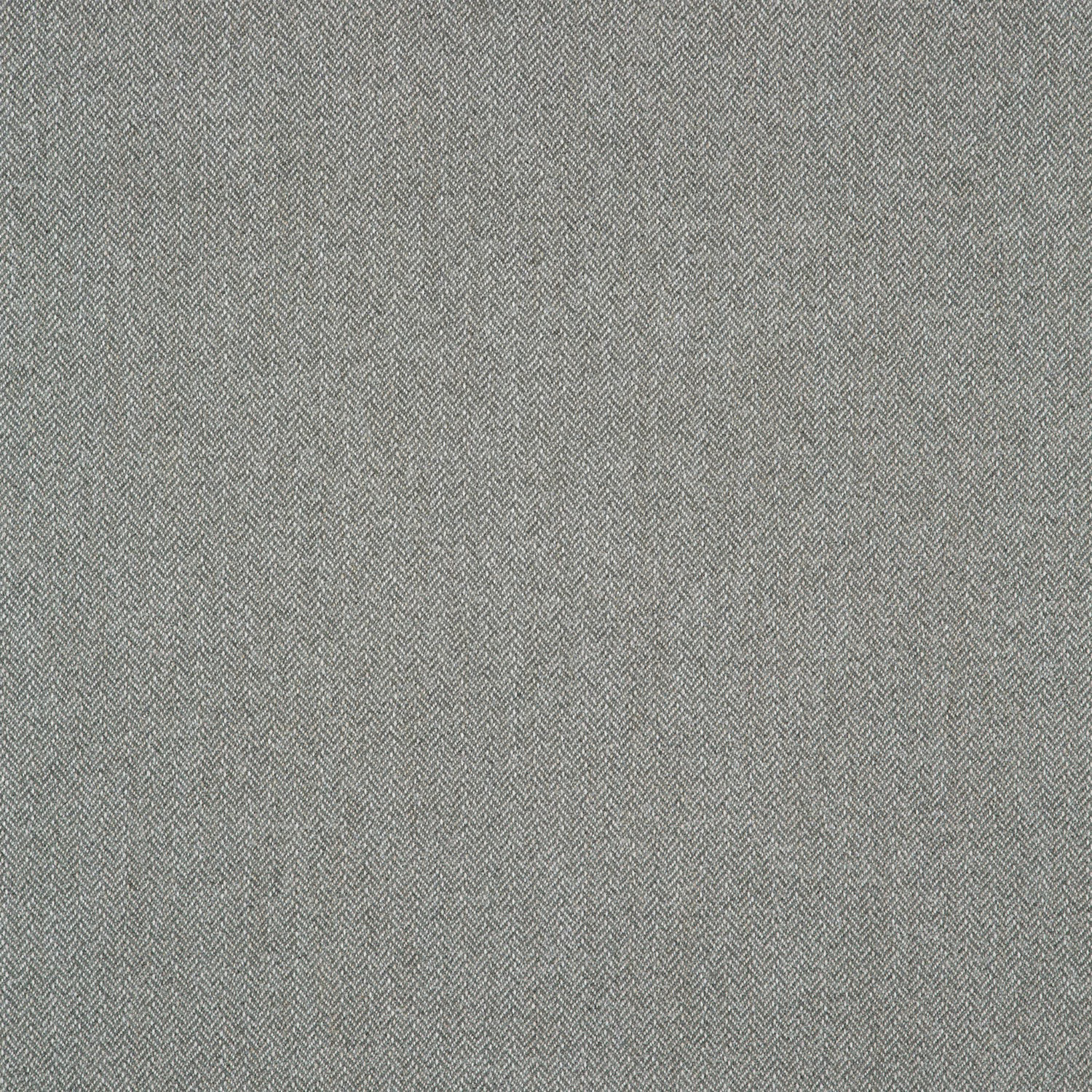 Cool grey Faroe fabric showing a fine, closely woven herringbone texture